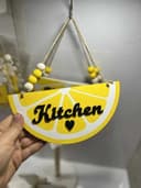 اویز کیچن و کافه طرح چوبی / لیمو و نیمرو کد 1668